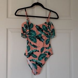 One piece tropical swimsuit
